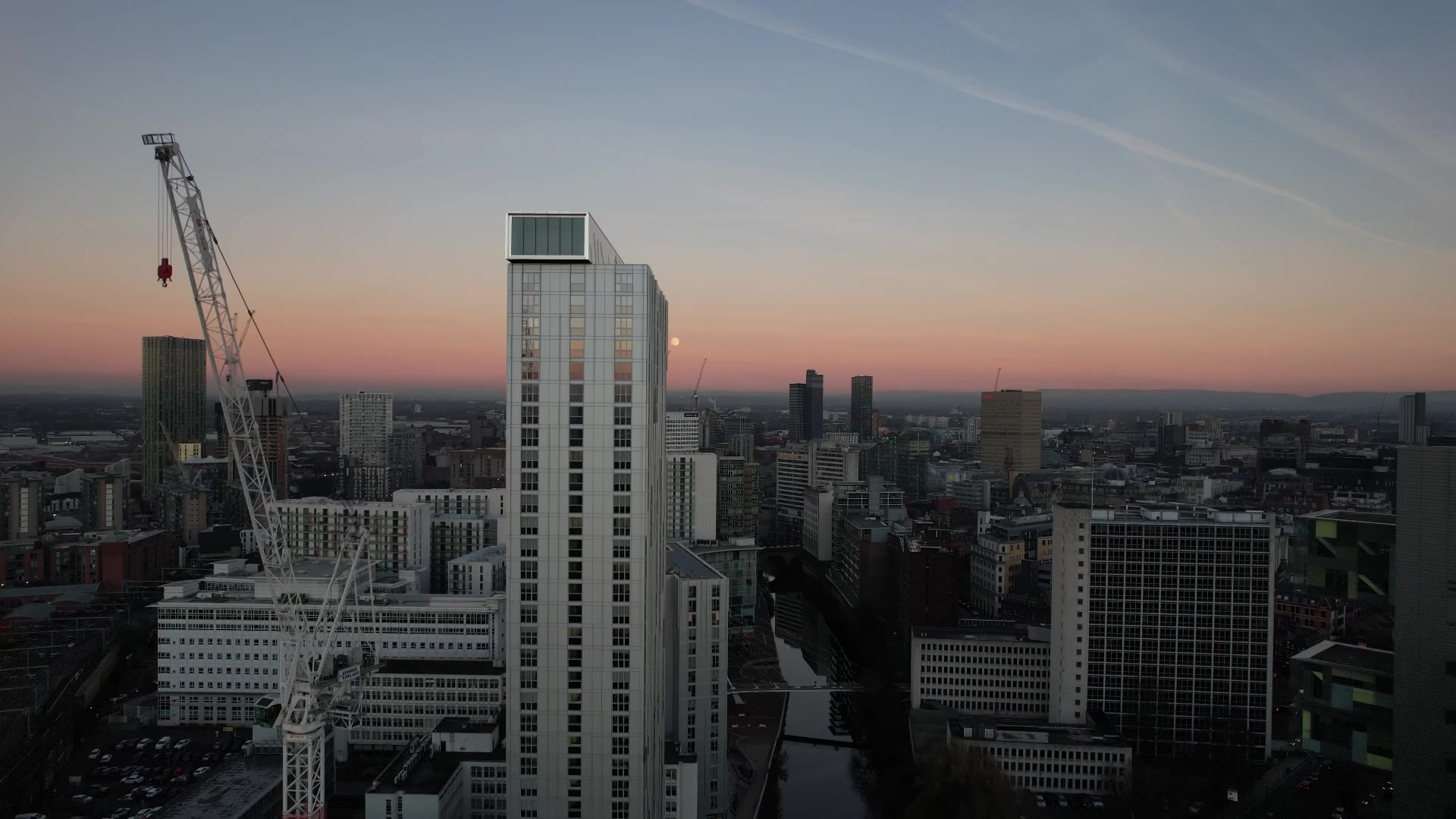 Salford at sunset